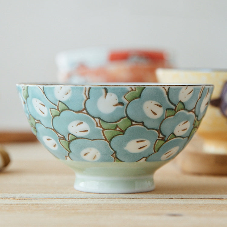 Mino Ware Engimono Ceramic Rice Bowl Collection