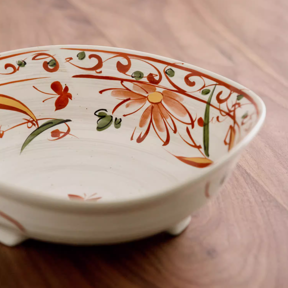 Minoware Akae Red Blossom Butterfly Dish Collection