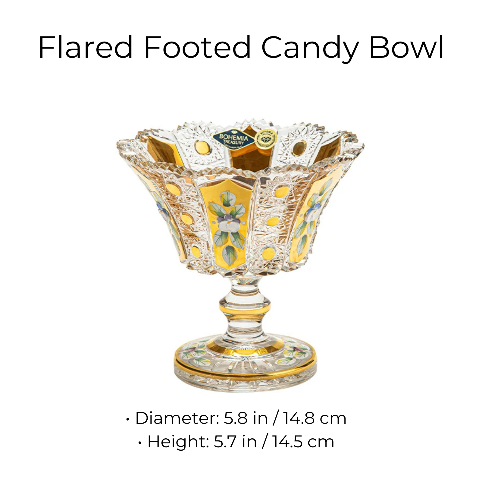 Bohemian Crystal Gilded Enamel Candy Bowl And Dish Collection