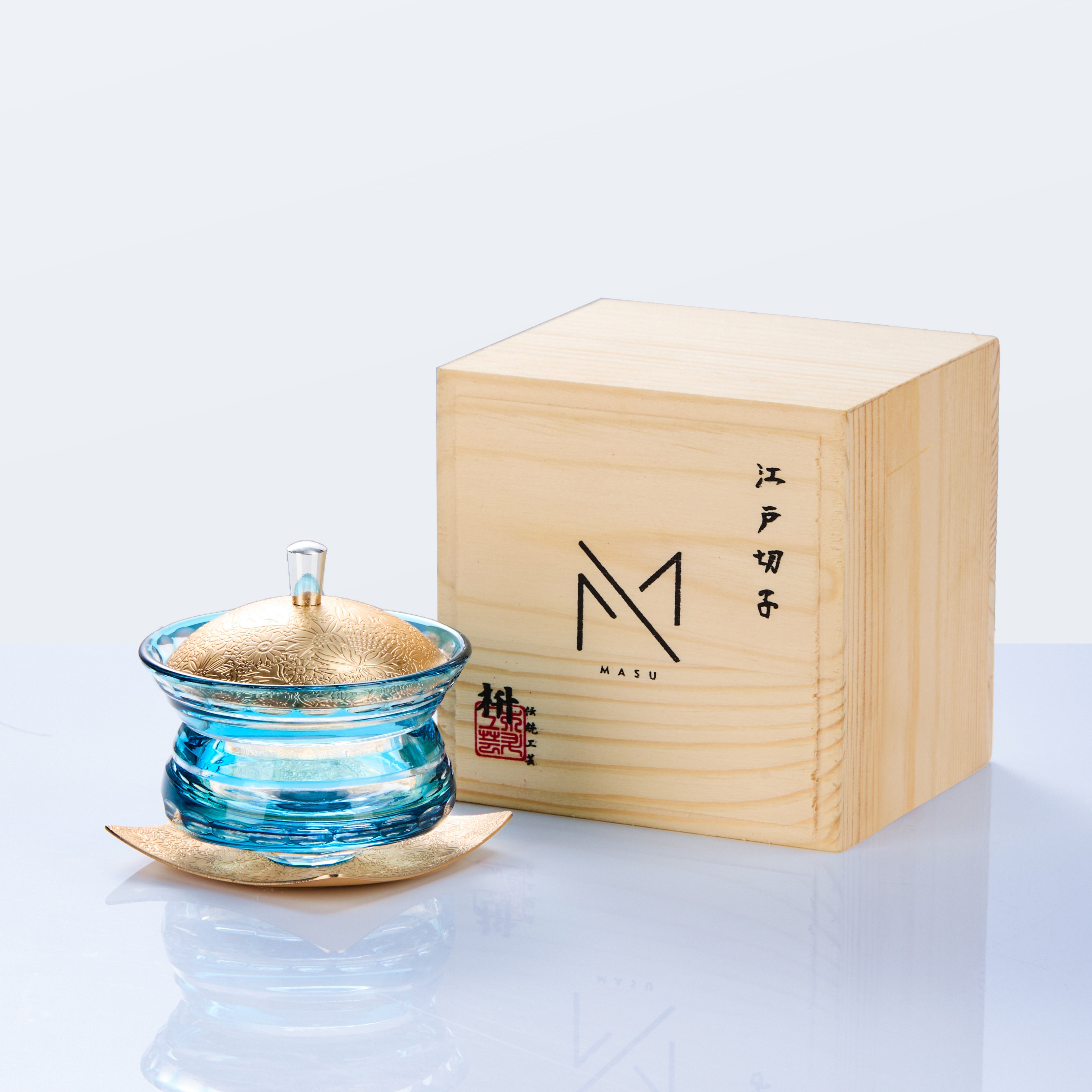 Edo Kiriko Chimi Washokki Lidded Glassware Collection