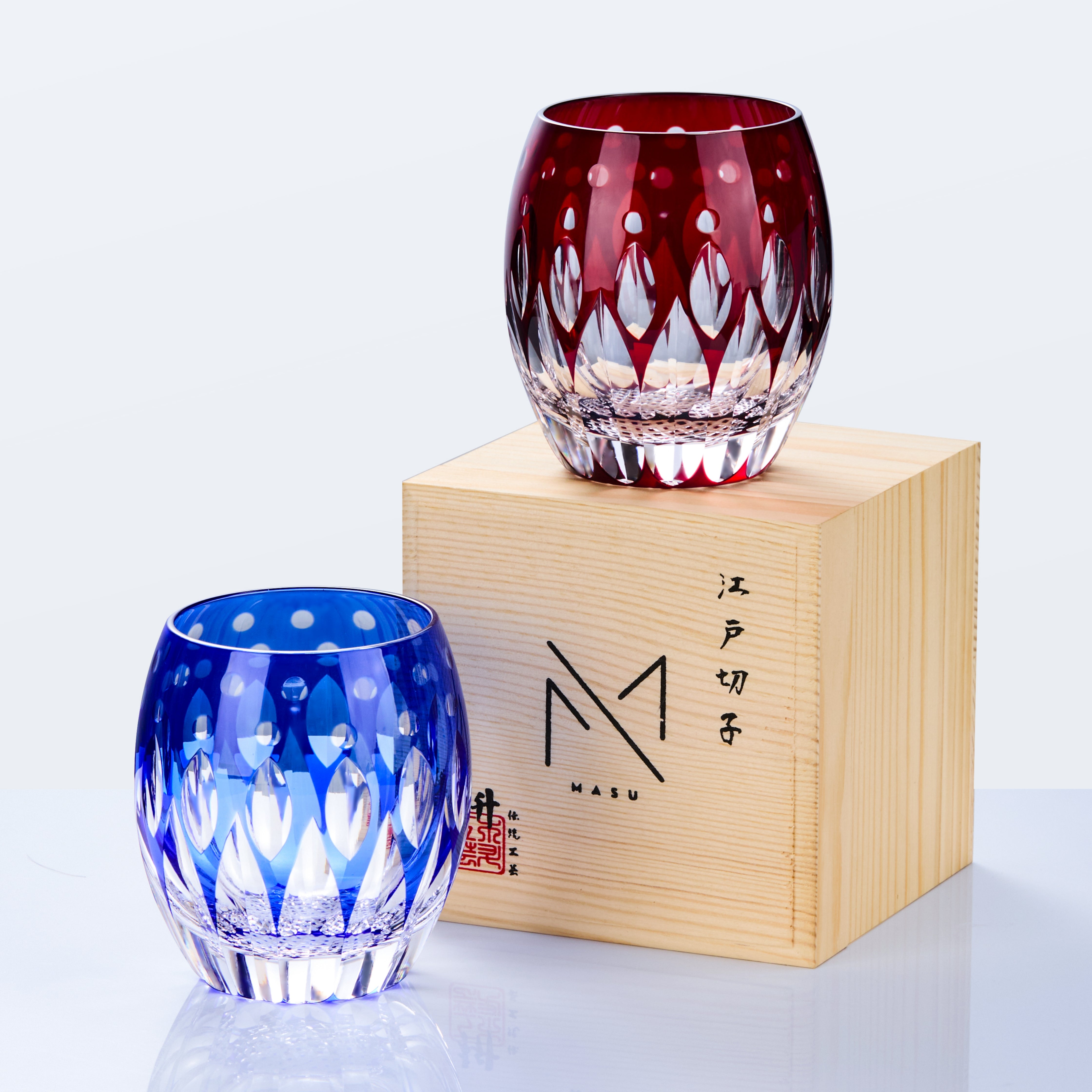 Edo Kiriko Handcrafted Tama no Shizuku Whisky Glass Collection - MASU