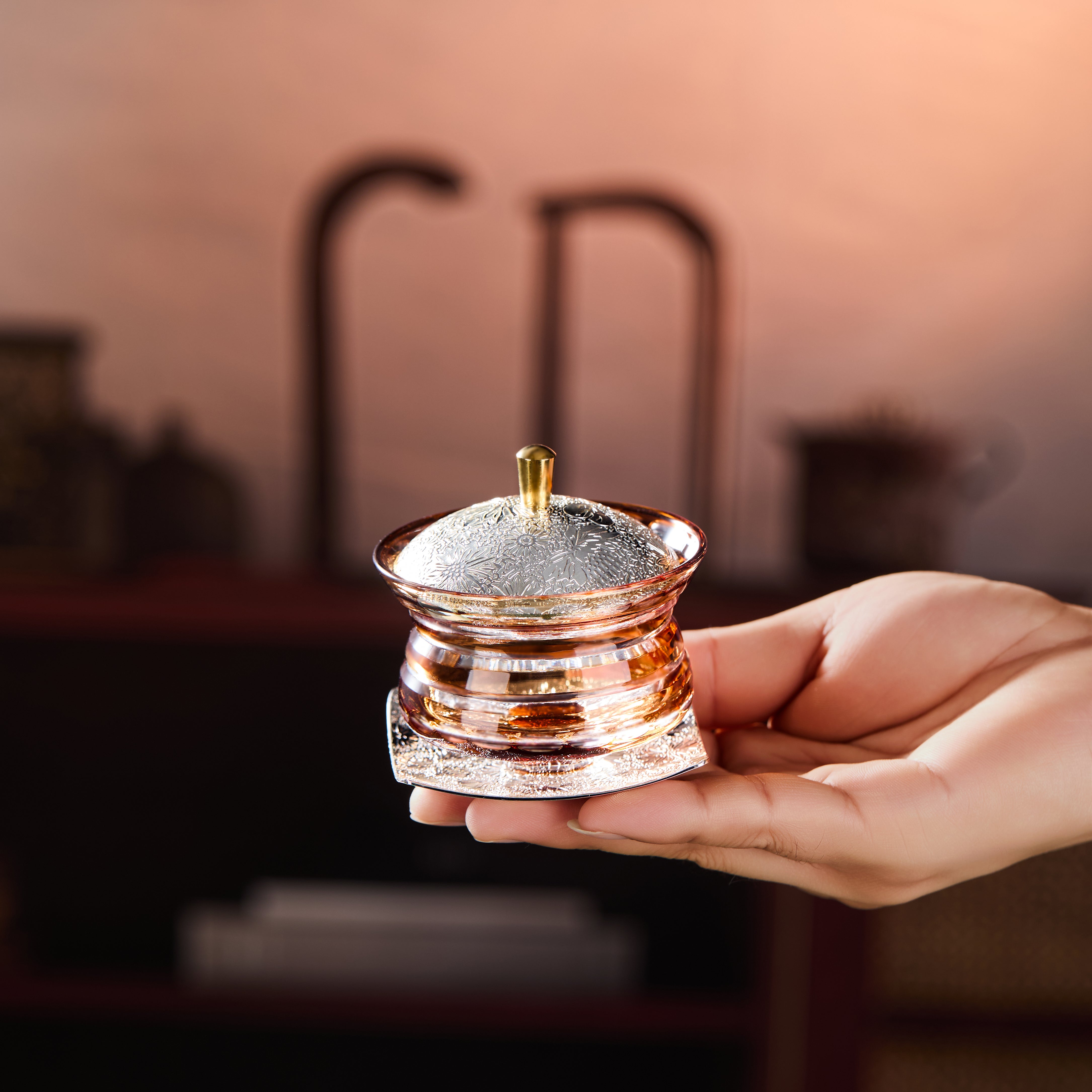 Edo Kiriko Chimi Washokki Lidded Glassware Collection