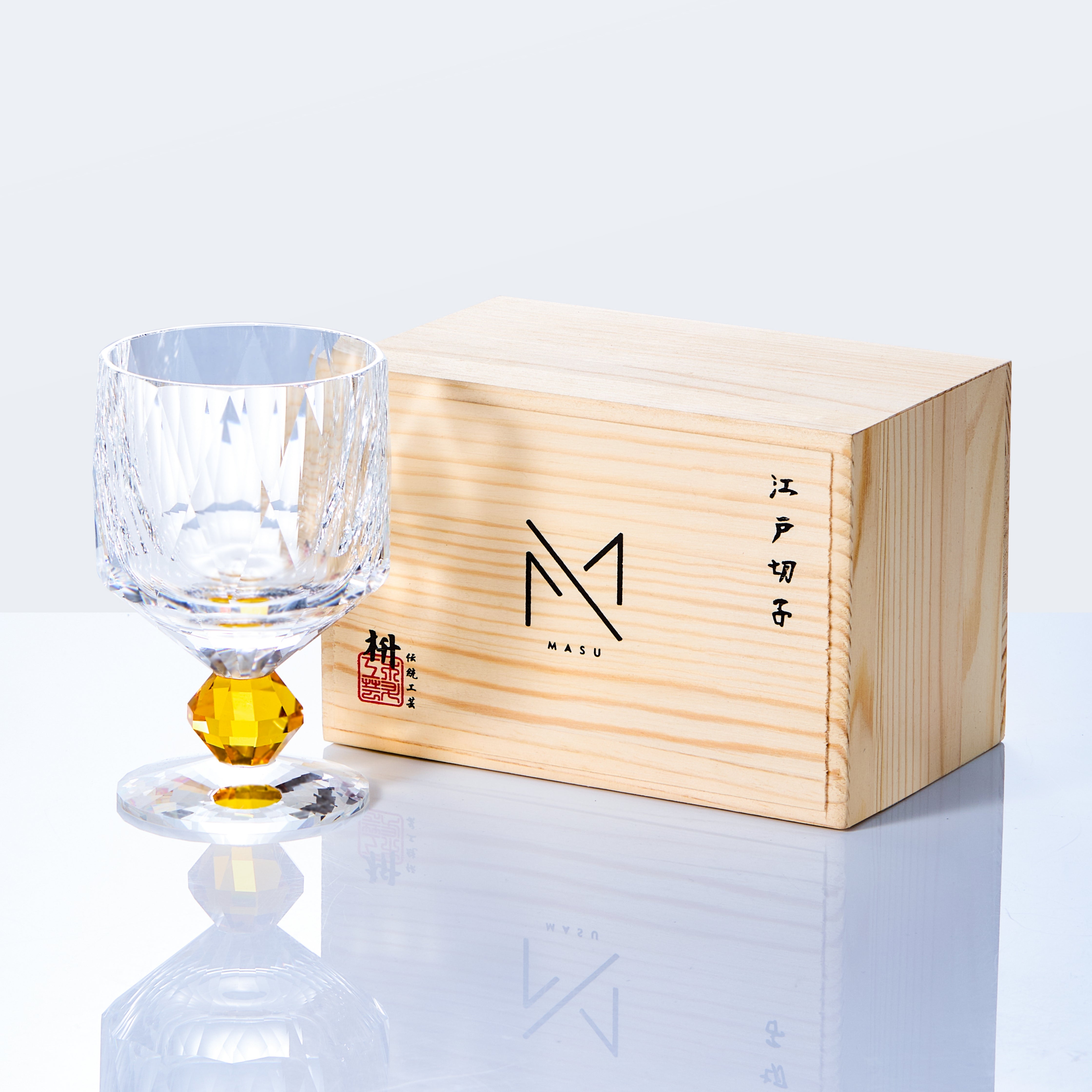 Edo Kiriko Handcrafted Crystal Prism Whisky Glass