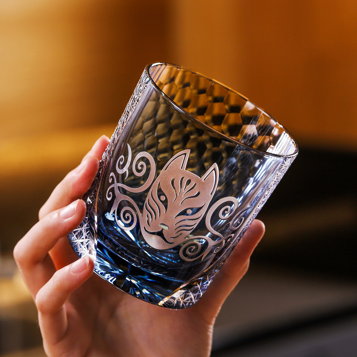 Edo Kiriko Handcrafted Aoi Monogatari Whisky Glass Collection