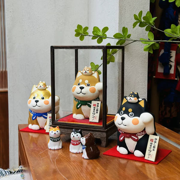 Japanese Shiba Inu Festive Ceramic Coin Bank Collections - MASU