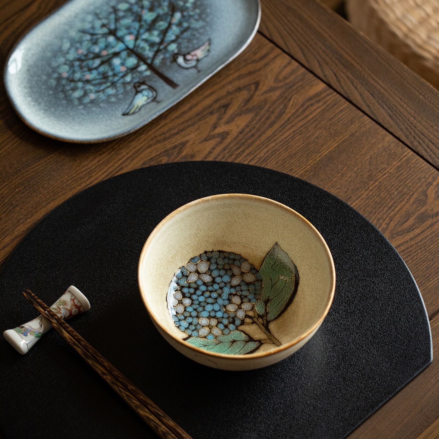 Nunobiki Yaki Handcrafted Floral Bowl Collection