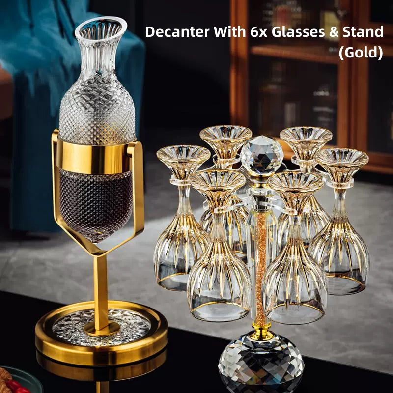 Buy Unique Wine Glasses, 2 Hand Blown Glasses, Glass and Brass