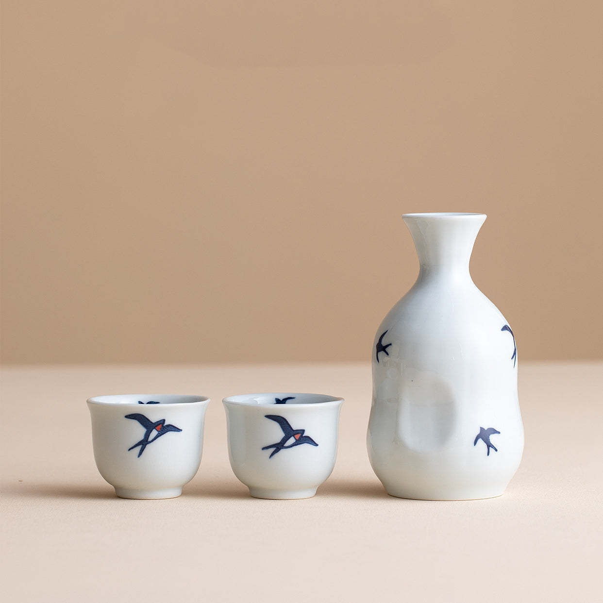 Hasami Ware Tsubame Sake Set