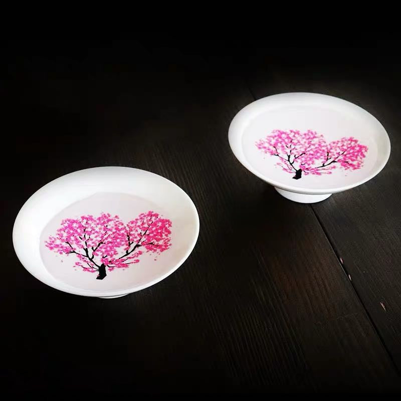 Ensemble de tasses à sake à fleurs froides thermochromiques Sakura en Mino Ware