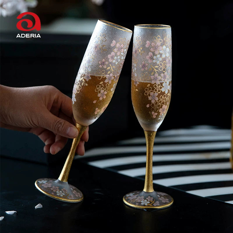 Aderia Sakura Kinpaku Glass Collection