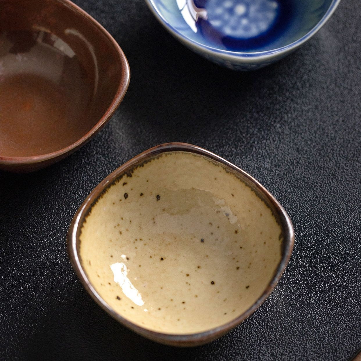 Hatsuichi Mino Ware Wabi Sabi Condiment Dish Set of Six