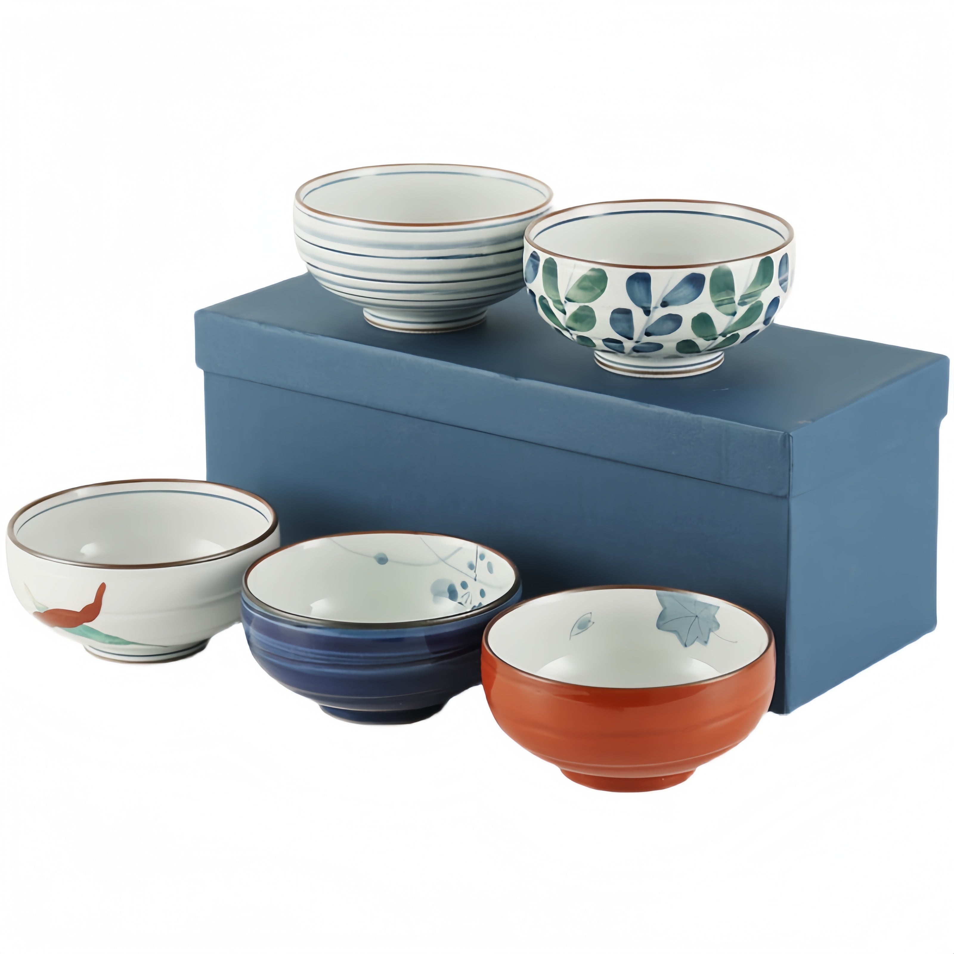 Arita Ware Handcrafted Shikayama Bowl Set of Five