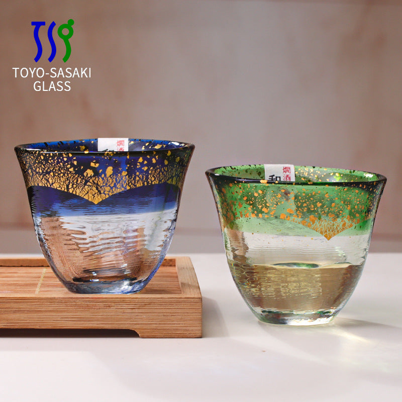 Toyo Sasaki Kogei Gold Foil Sake Glasses - MASU