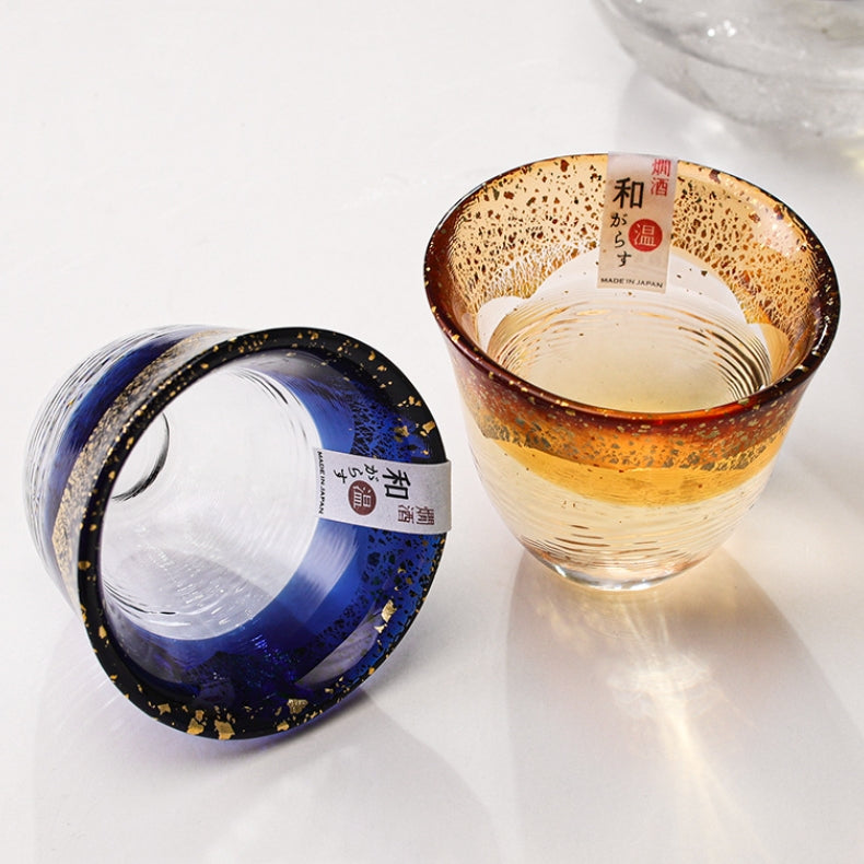 Toyo Sasaki Kogei Gold Foil Sake Glasses - MASU