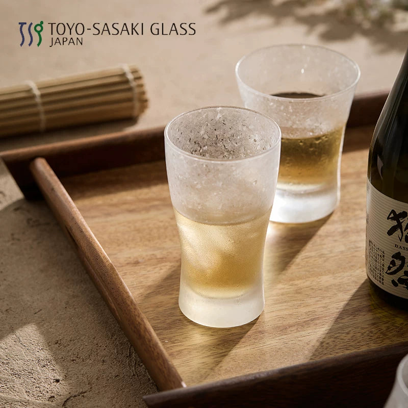 Colección de copas de sake Yukihana Hikari de Toyo-Sasaki Glass
