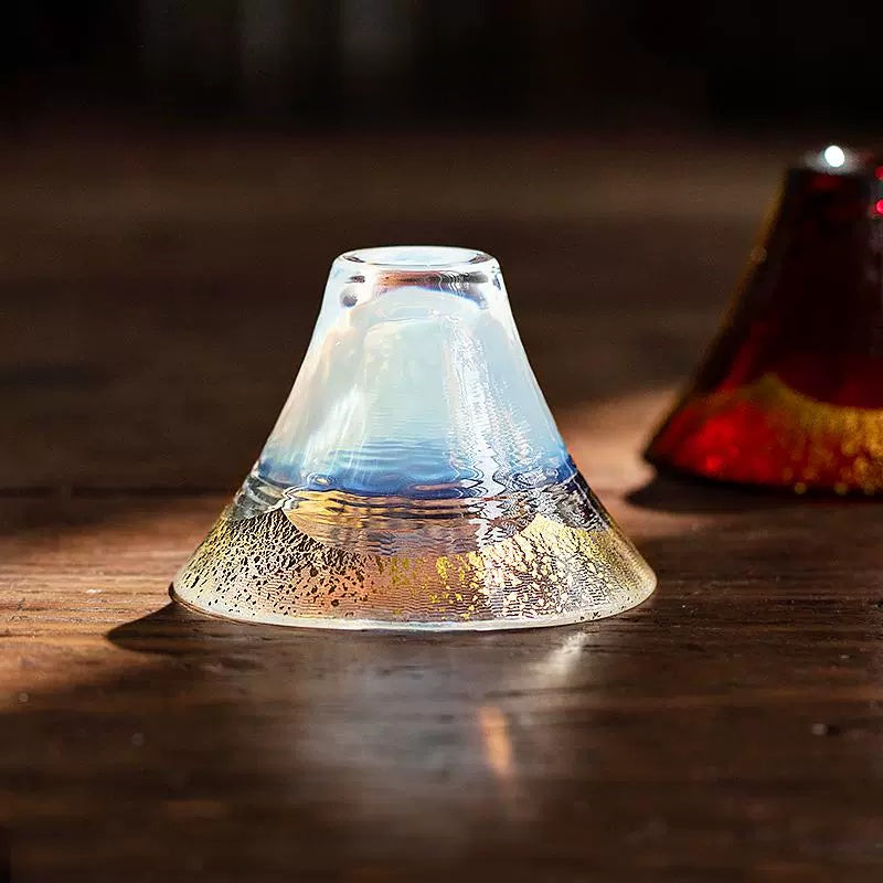 Toyo Sasaki Handcrafted Shinku & Yuki Fuji Sake Glass Set