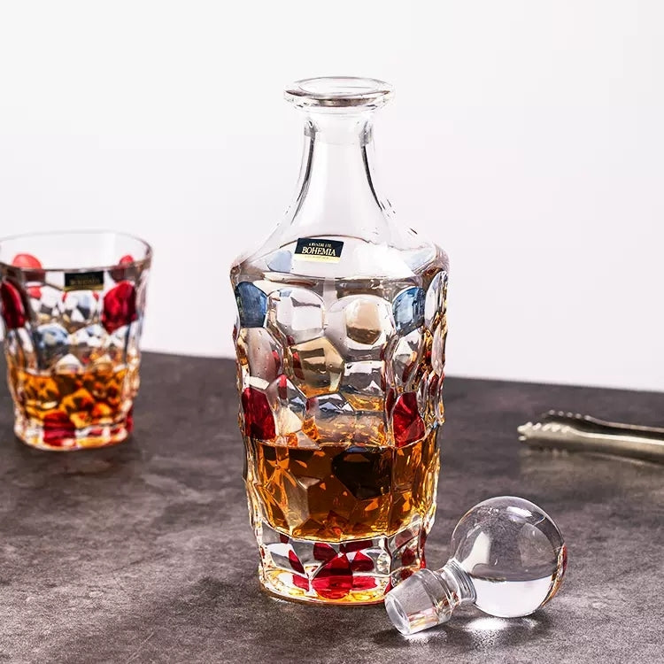 Bohemia Radiant Spectrum Crystal Whisky Decanter Set