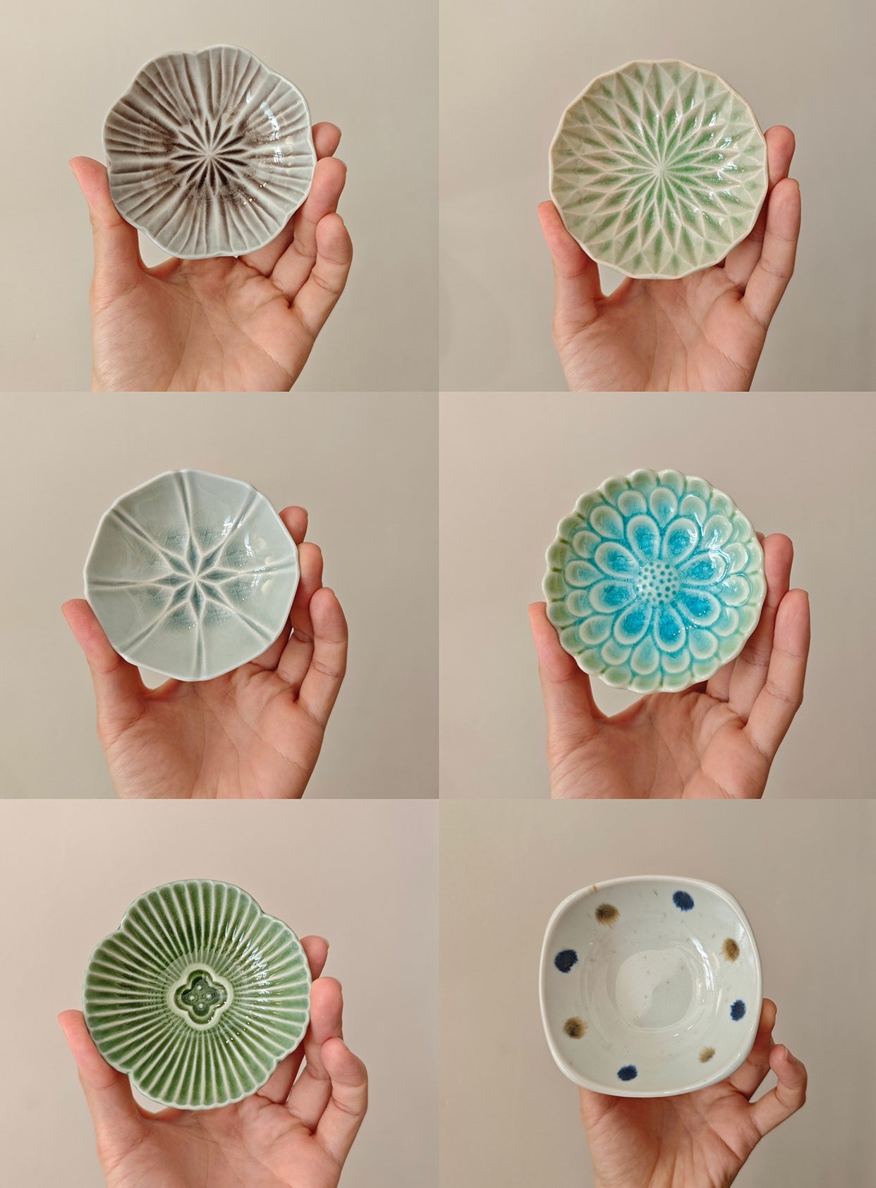 Hatsuichi Mino Ware Aoi Kage Sauce Plate Set of Five