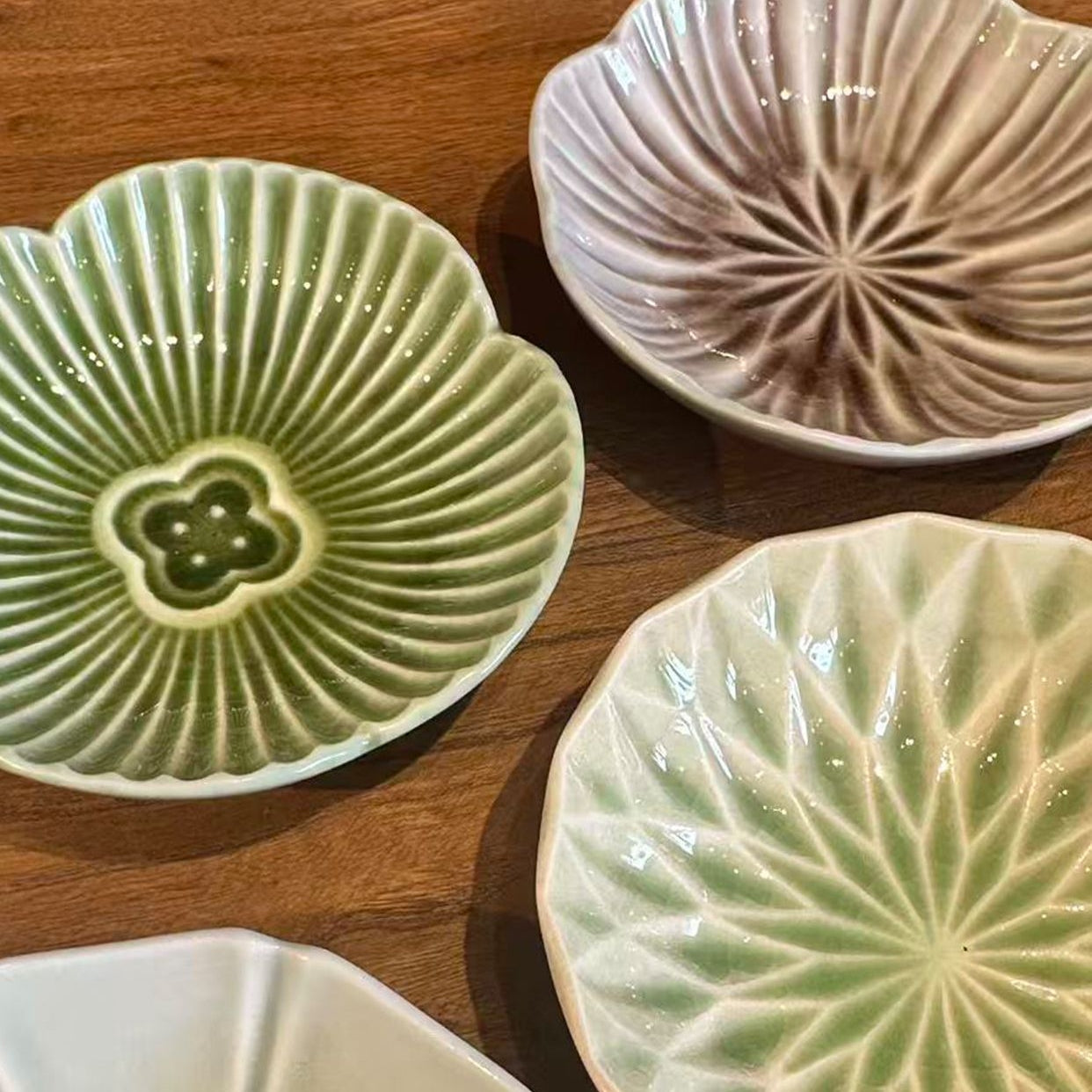 Hatsuichi Mino Ware Aoi Kage Sauce Plate Set of Five