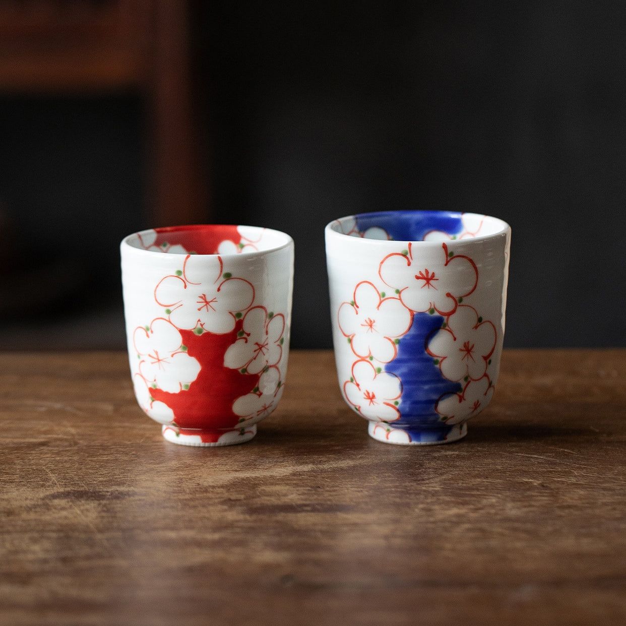Hasami Ware Handcrafted Hana Miyabi Sakura Couple Teacup Pair