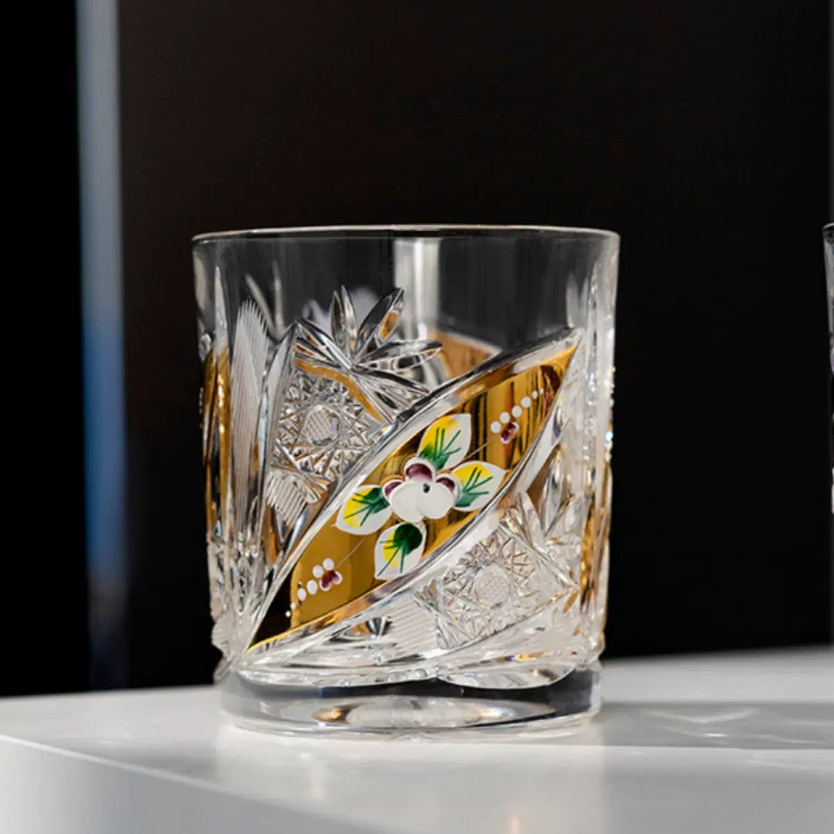 Czech Bohemian cut crystal 2024 drinkware Set of 4