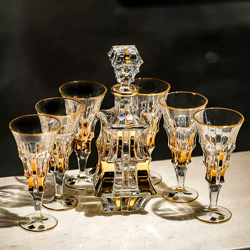 Bohemia Royal Crystal Wine Decanter Set