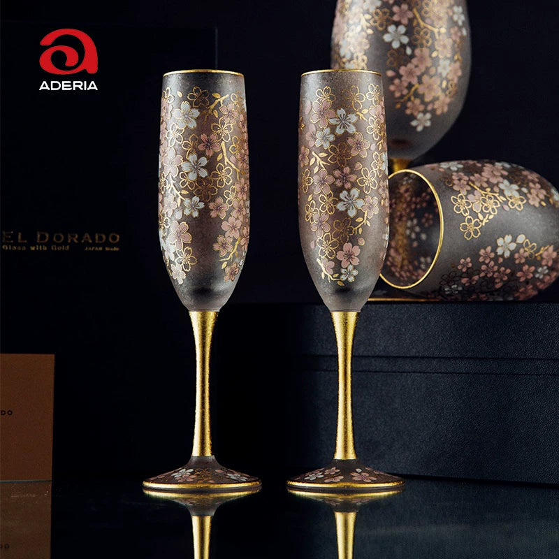 Aderia Sakura Kinpaku Glass Collection
