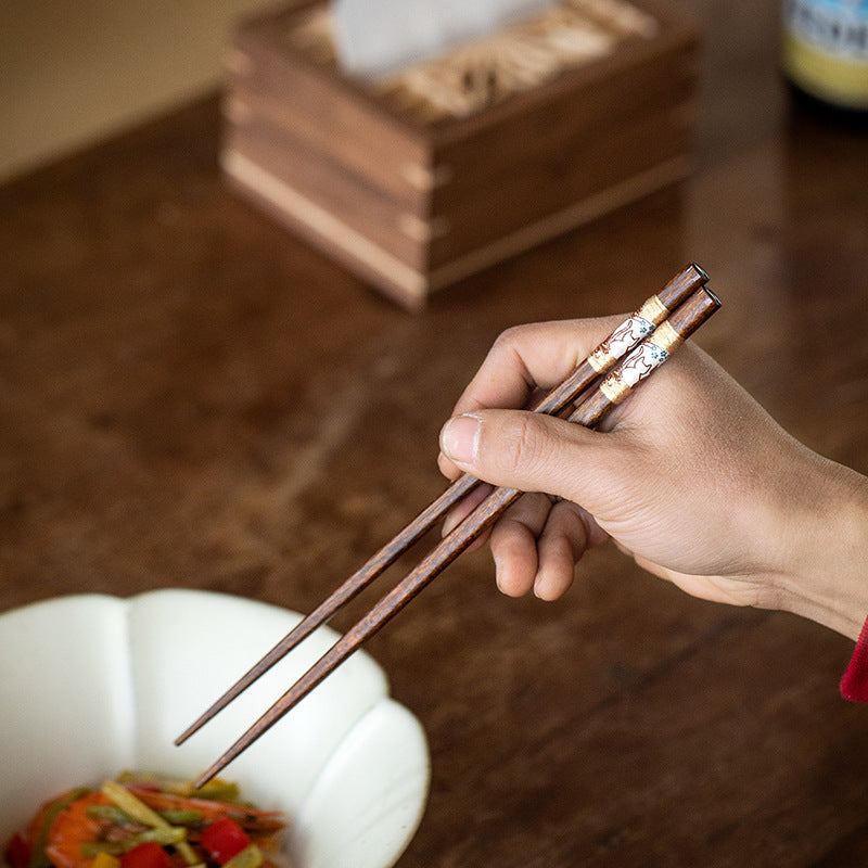 Sakura Neko Couple Wooden Chopsticks