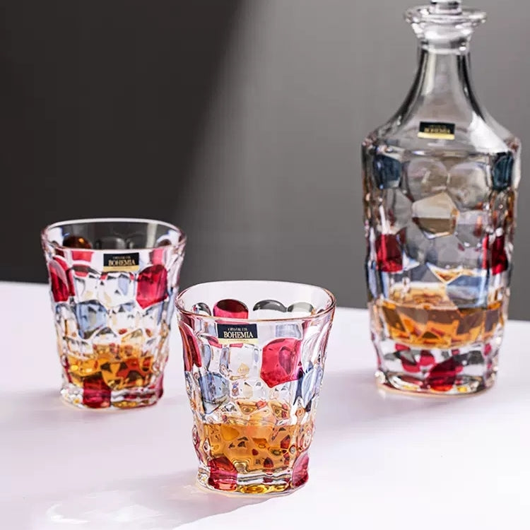 Bohemia Radiant Spectrum Crystal Whisky Decanter Set