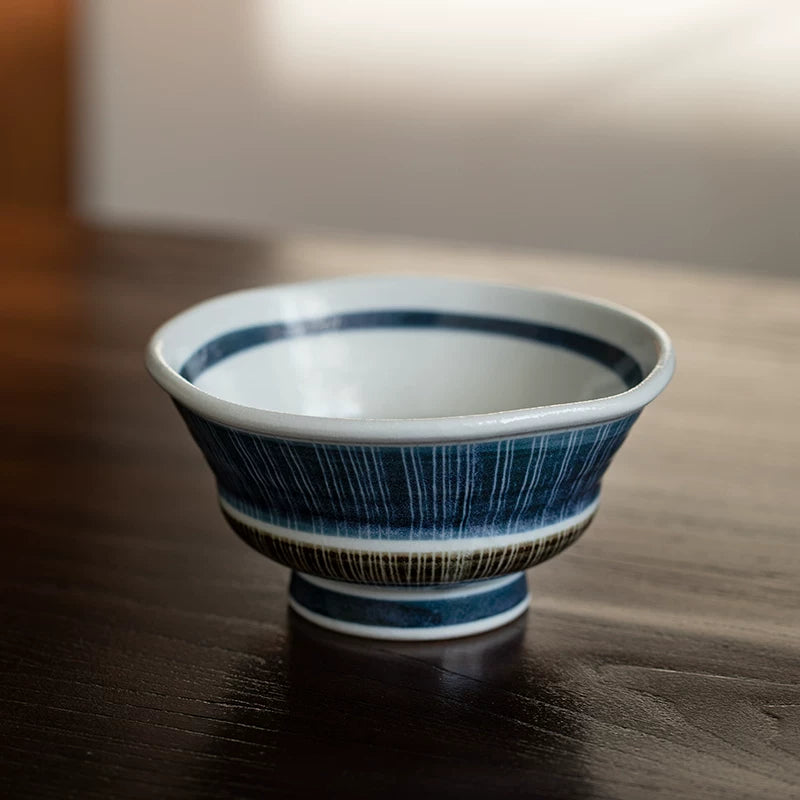 Hatsuichi Mino Ware Matsukaze Tokusa Ceramic Bowl