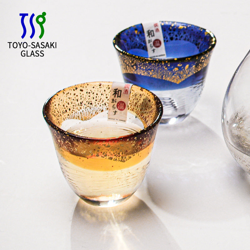 Toyo Sasaki Kogei Gold Foil Sake Glasses - MASU