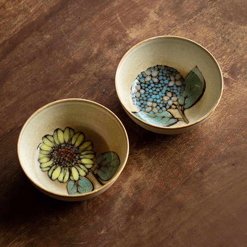 Nunobiki Yaki Handcrafted Floral Bowl Collection