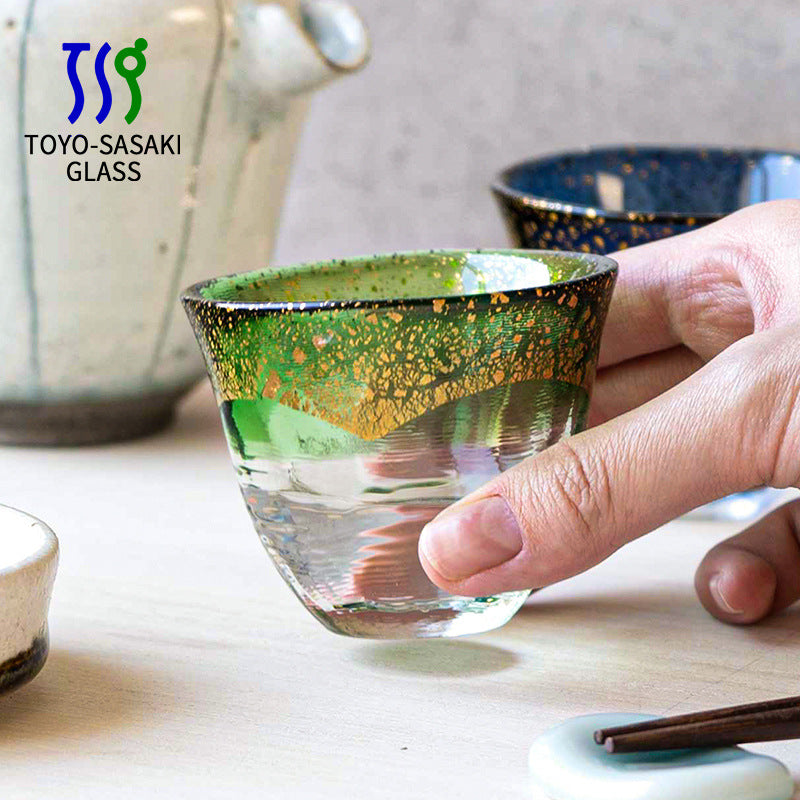 Toyo Sasaki Kogei Gold Foil Sake Glasses - MASU