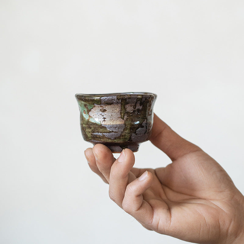 Ensemble de cinq tasses à thé Natural Wave en céramique Touji Mino Ware