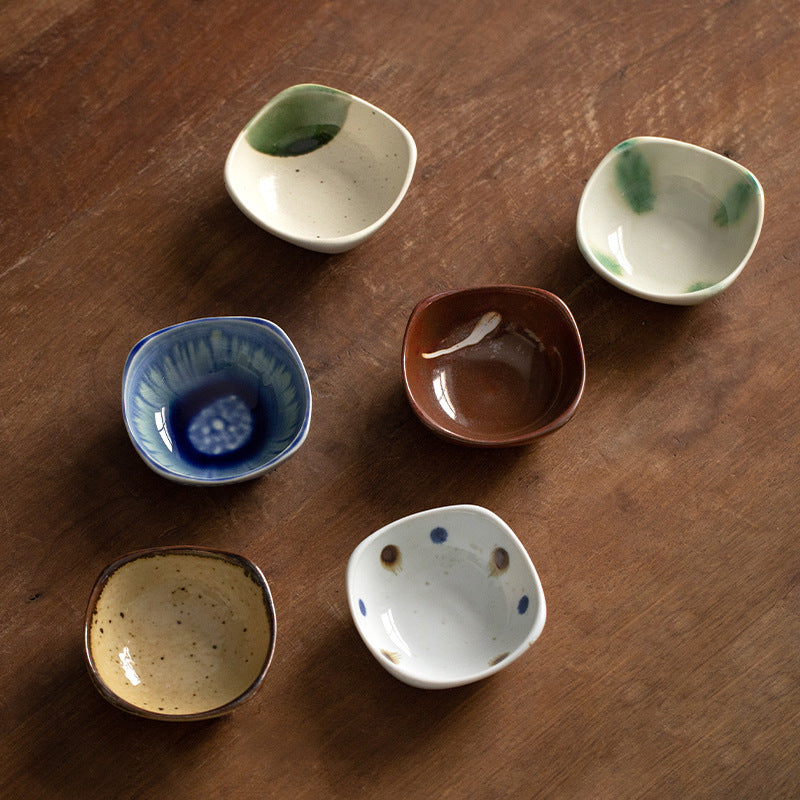 Hatsuichi Mino Ware Wabi Sabi Condiment Dish Set of Six