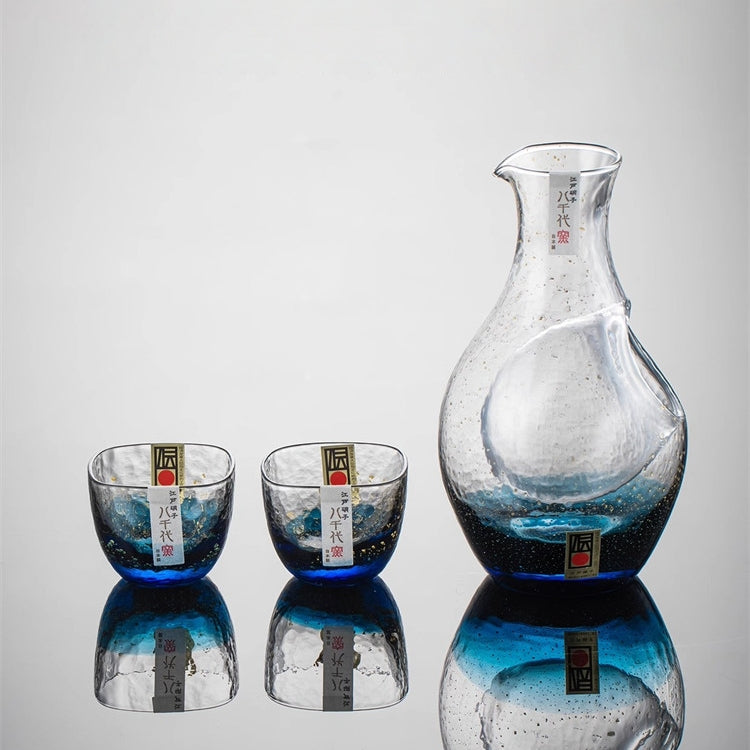 Toyo Sasaki Hoshi Nagare Gold Foil Cold Sake Set - MASU