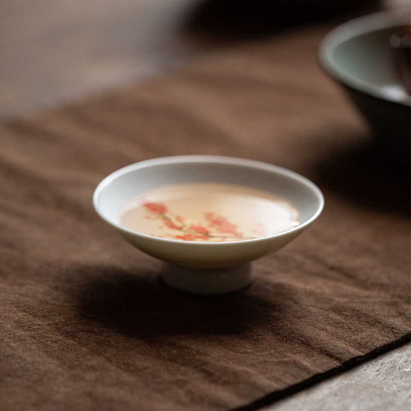 Ensemble de tasses à thé à fleurs chaudes thermochromiques Sakura Momiji en Mino Ware