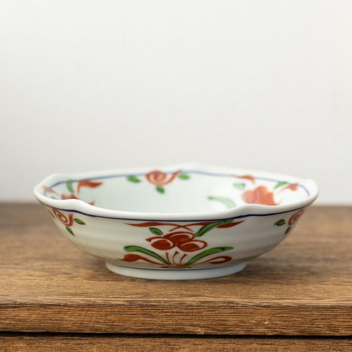 Arita Ware Handcrafted Akae Banreki Botan Kobachi Bowl