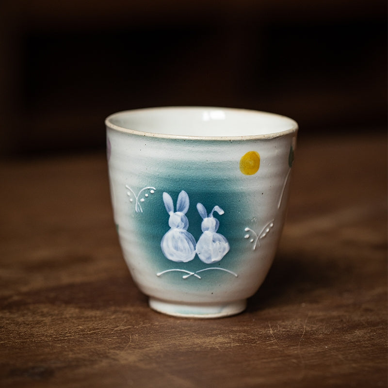 Mino Ware Tsukiyo Usagi Couple’s Tea Cup Set