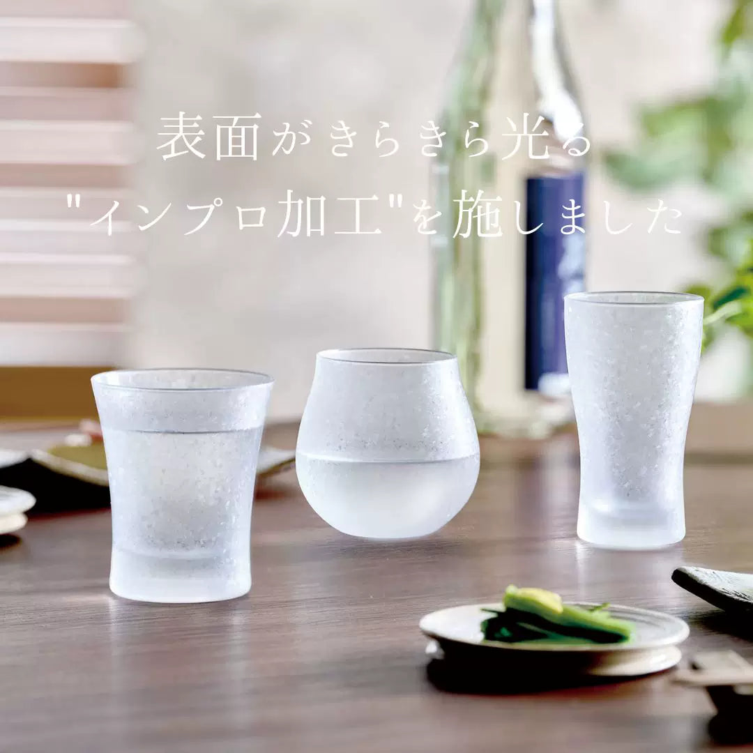 Colección de copas de sake Yukihana Hikari de Toyo-Sasaki Glass
