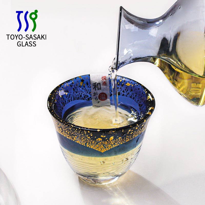 Toyo Sasaki Kogei Gold Foil Sake Glasses - MASU