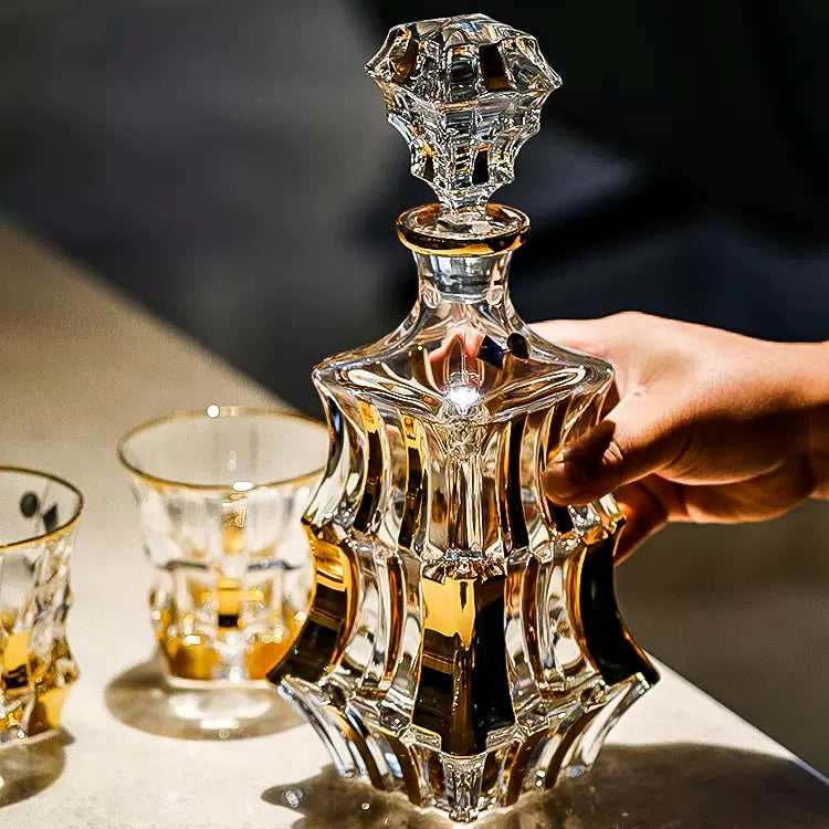 Bohemia Royal Crystal Whisky Decanter Set