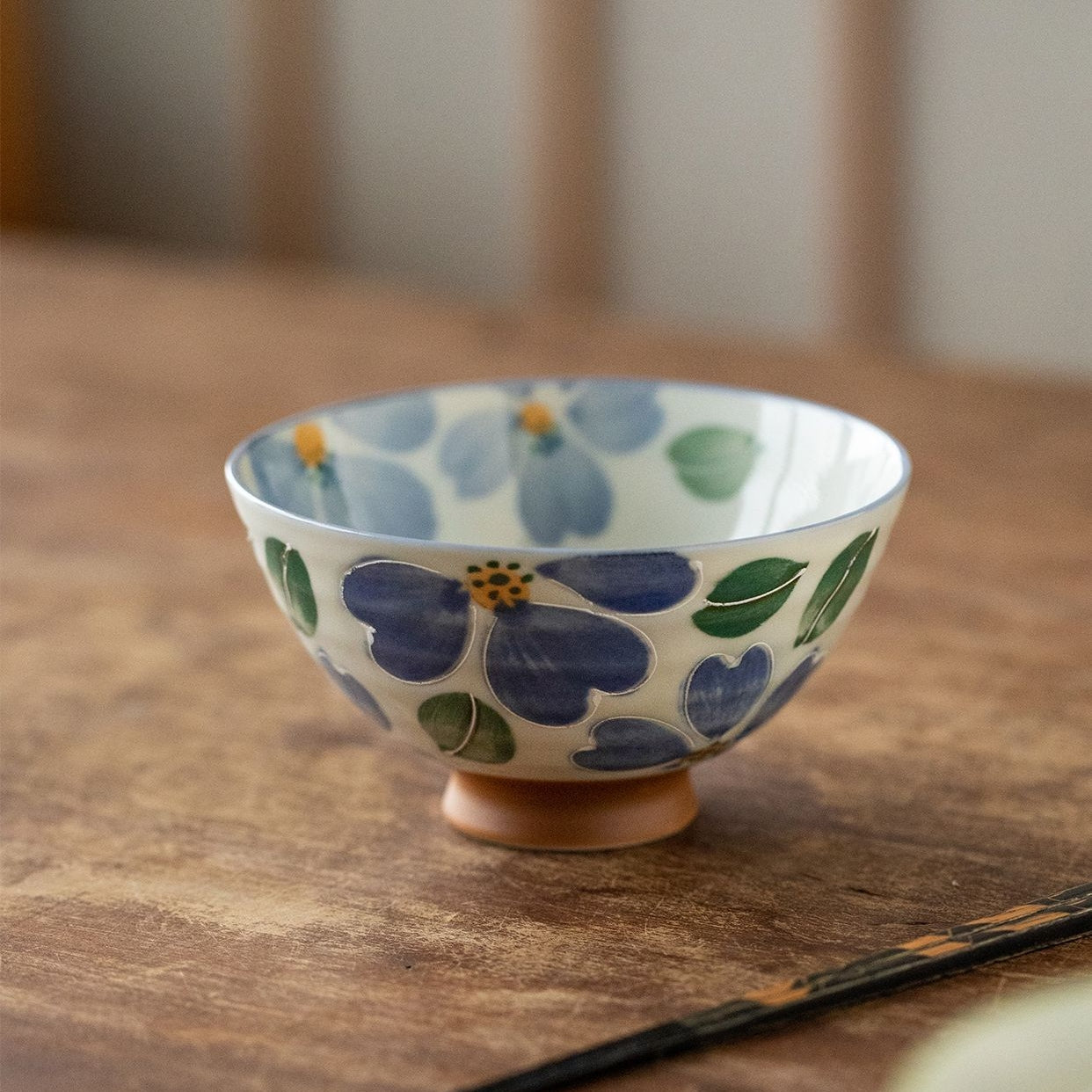 Hatsuichi Mino Ware Handcrafted Saie Sakura Rice Bowl Set of Five