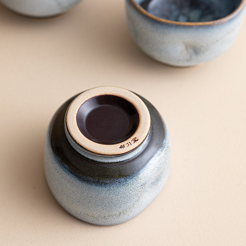Nunobiki Ware Handcrafted Komorebi Tea Cup Set of Five