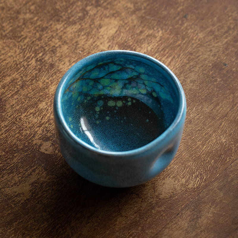 Nunobiki Ware Handcrafted Unkai Tea Cup Set of Five