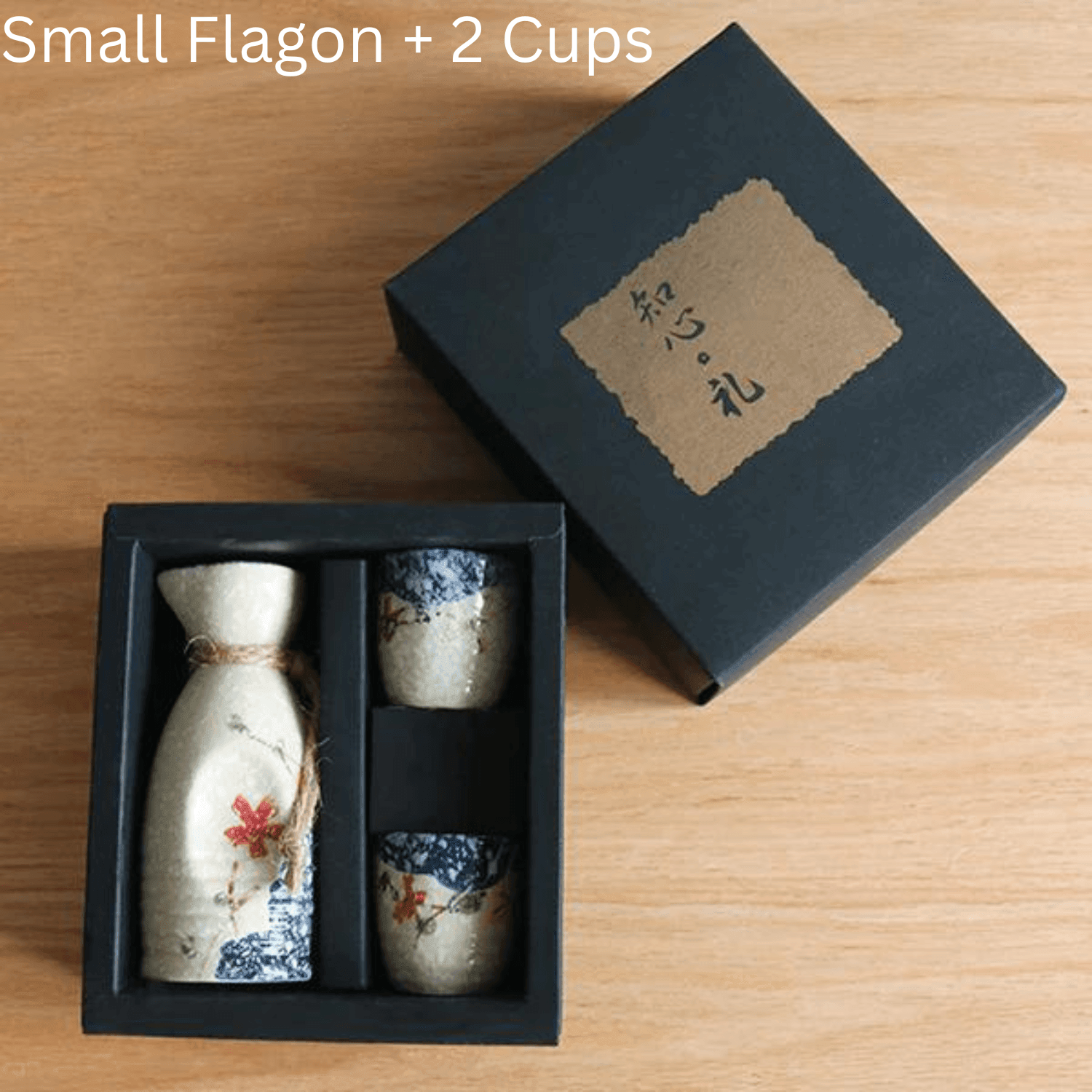 Japanese Sakura Sake Ceramic Flagon Sets - MASU