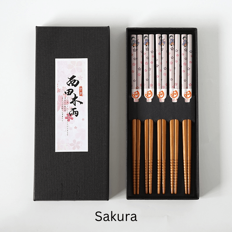 Muti-Themed Japanese Bamboo Chopsticks Sets - MASU