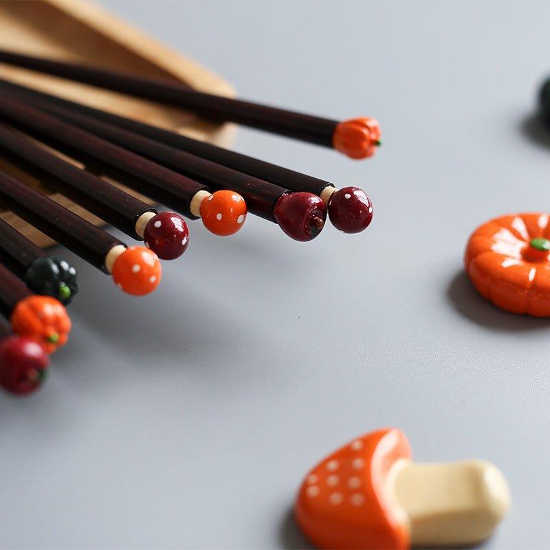 Japanese Handcrafted Fall Seasonal Produce Themed Chopsticks - MASU