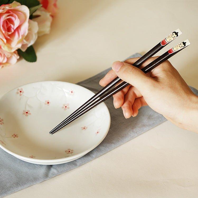 Japanese Wooden Cartoon Themed Chopsticks - MASU
