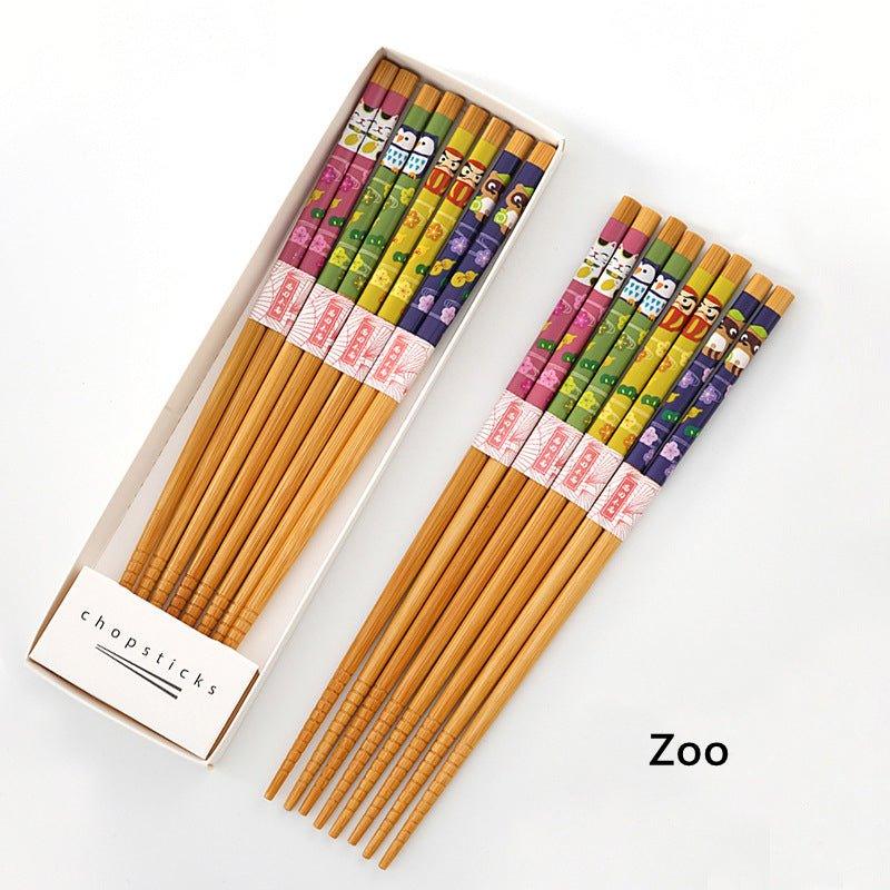 Traditional Patterns Japanese Bamboo Chopsticks Set | Wholesale